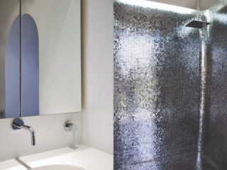 salle de bain, mosaïque pétrole, architecte d'intérieur paris